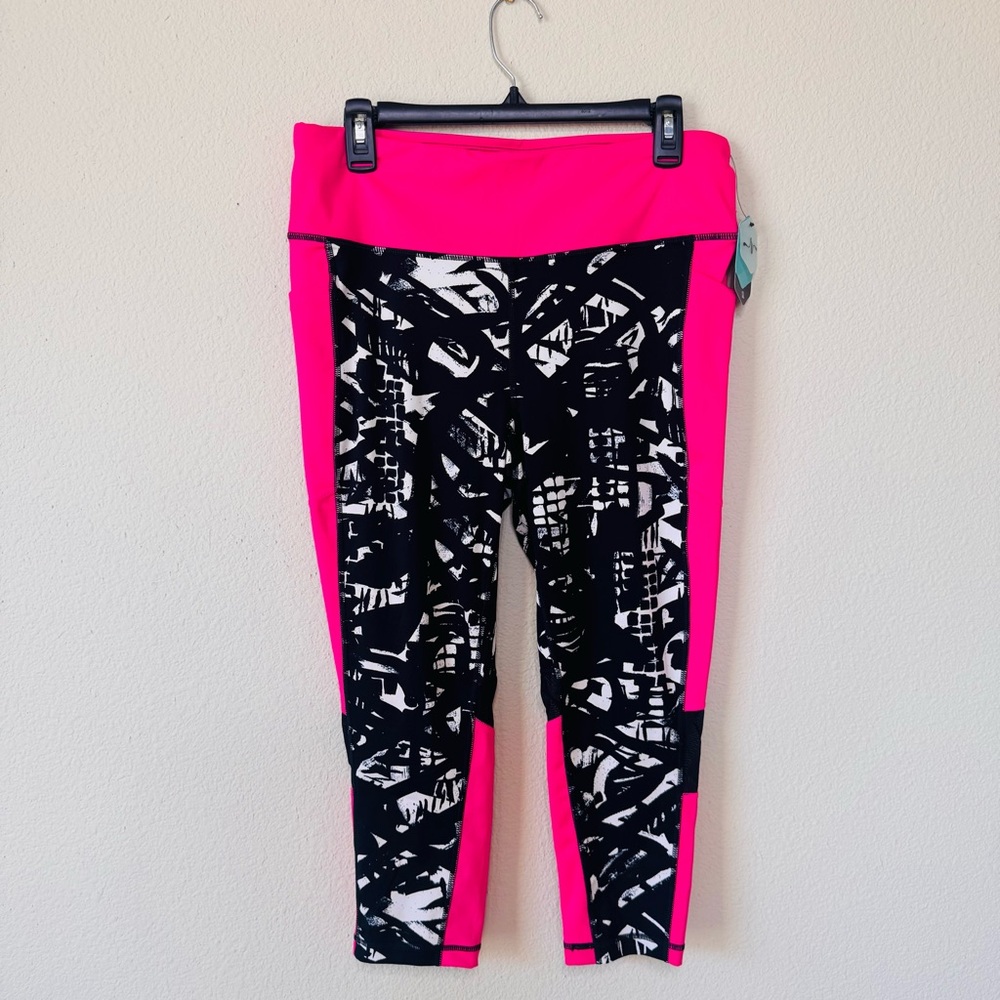 LuLaRoe Hot Pink and Black Leggings -NWT